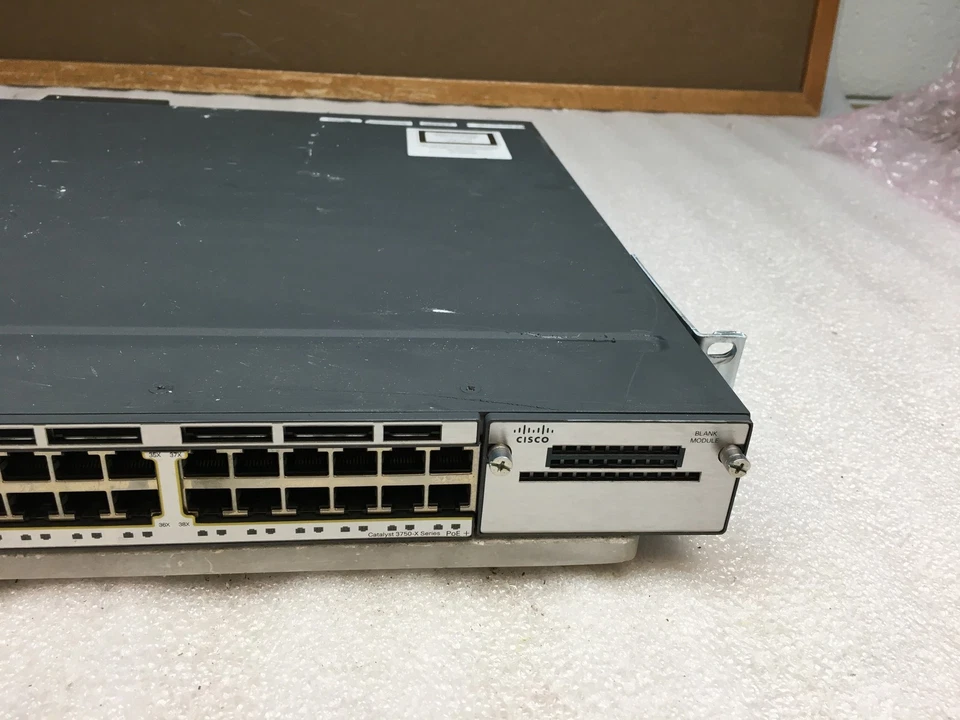 Cisco WS-C3750X-48PF-S V07 48-Port GbE PoE+ Switch -  Tested - Image 3 of 4