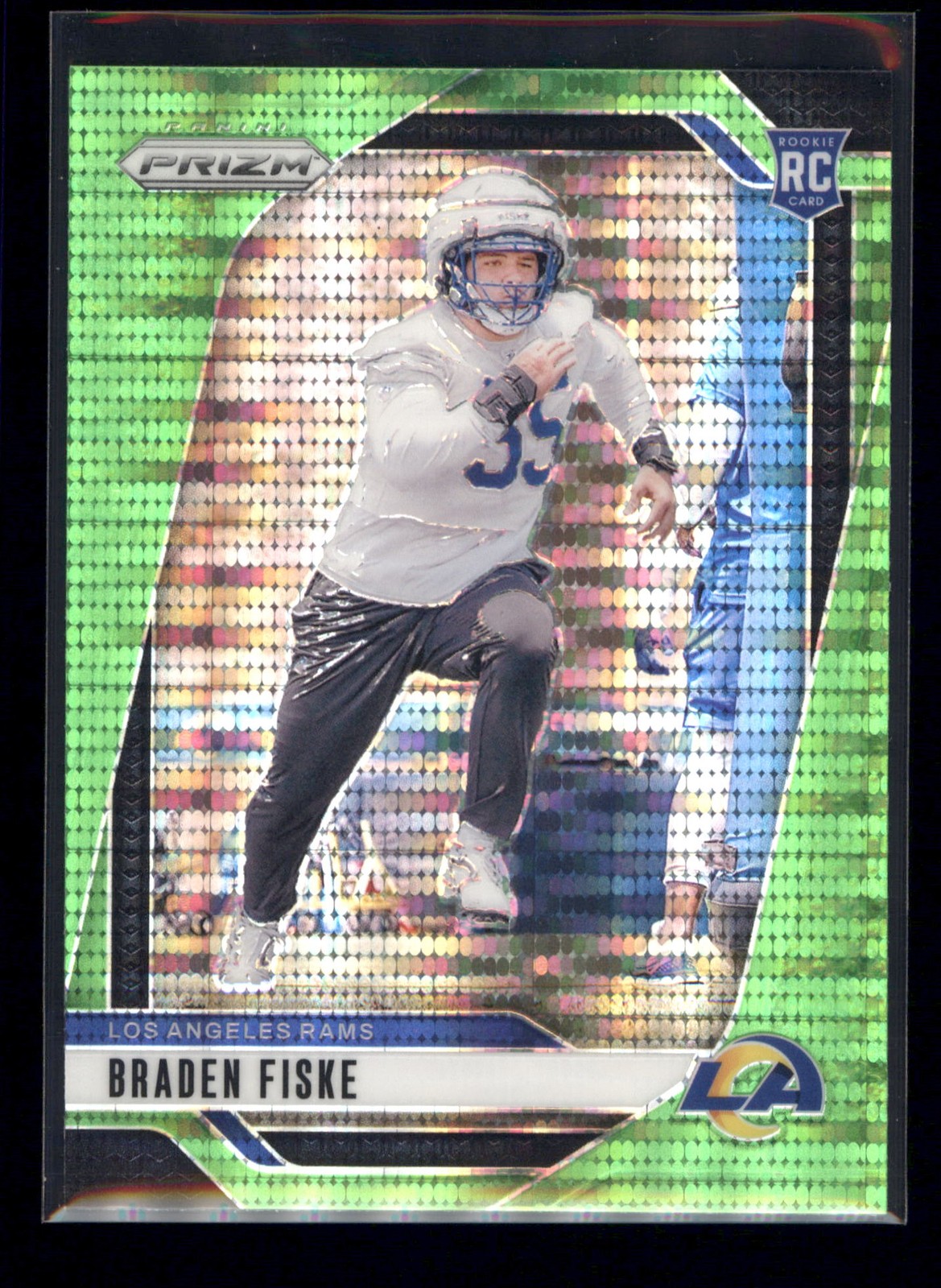 2024 Panini Prizm #310 Braden Fiske Neon Green Pulsar