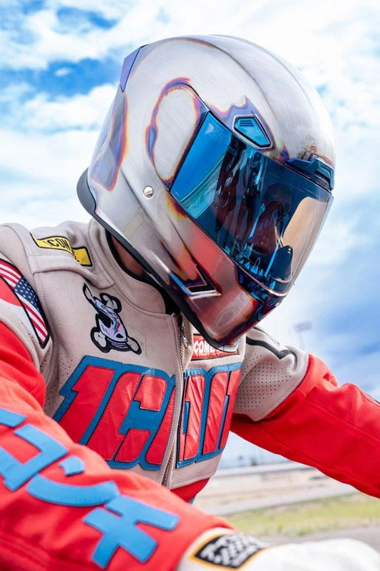 Casco ICON Airframe Pro 2024 que absorbe la humedad protector antiniebla DOT ECE XS-3XL Foto 3 de 4