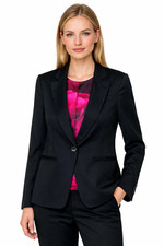TED BAKER London Black Wool Suit Blazer Jacket 3  8 US One Button Work Formal