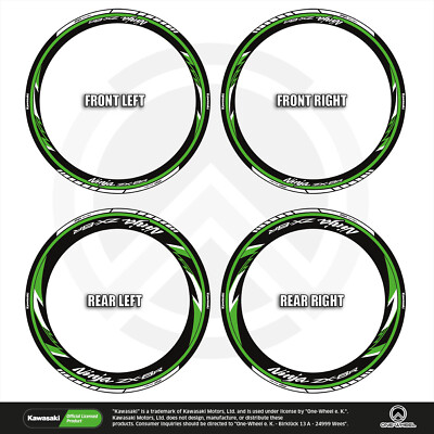Kawasaki Ninja ZX-6R Rim Sticker Razor Premium | eBay