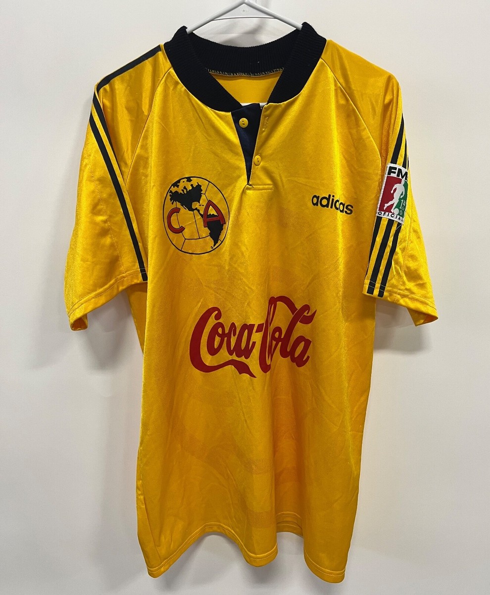 Vintage Adidas Club America Soccer Football Jersey Coca Cola Sol - Main Image