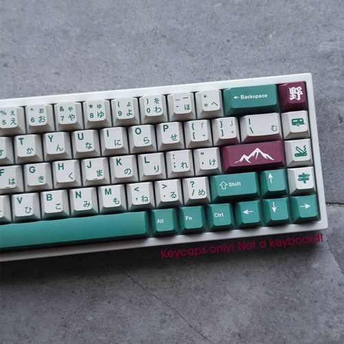 Green White Customized PBT Dyesub Keycaps Set for 60 68 82 87 Cherry MX Keyboard - Picture 2 of 8