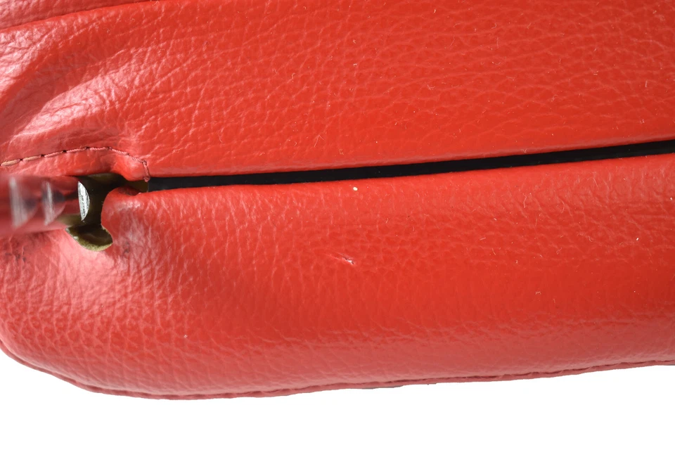 Juego de reposacabezas de cuero rojo asiento delantero Ford Mustang 2005-2009 conjunto de pares OEM Foto 3 de 4