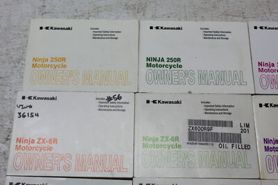 KAWASAKI NINJA 250 1000 ZX6 ZX10 ZX14 ORIGINAL OWNERS MANUAL BOOK
