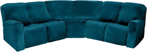 Anbausofabezug 5-Sitzer Ecksofa Couch Schonbezug Stretch Möbelbezug - Bild 22 von 134