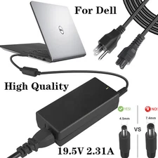45W 19.5V 2.31A AC Adapter Charger For Dell Inspiron Laptop 4.5*3.0mm Tip