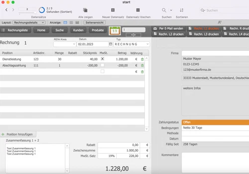 Rechnungs-Software Handwerker Gewerbe Rechnungsprogramm Kleinunternehmen Win Mac - Bild 16 von 18