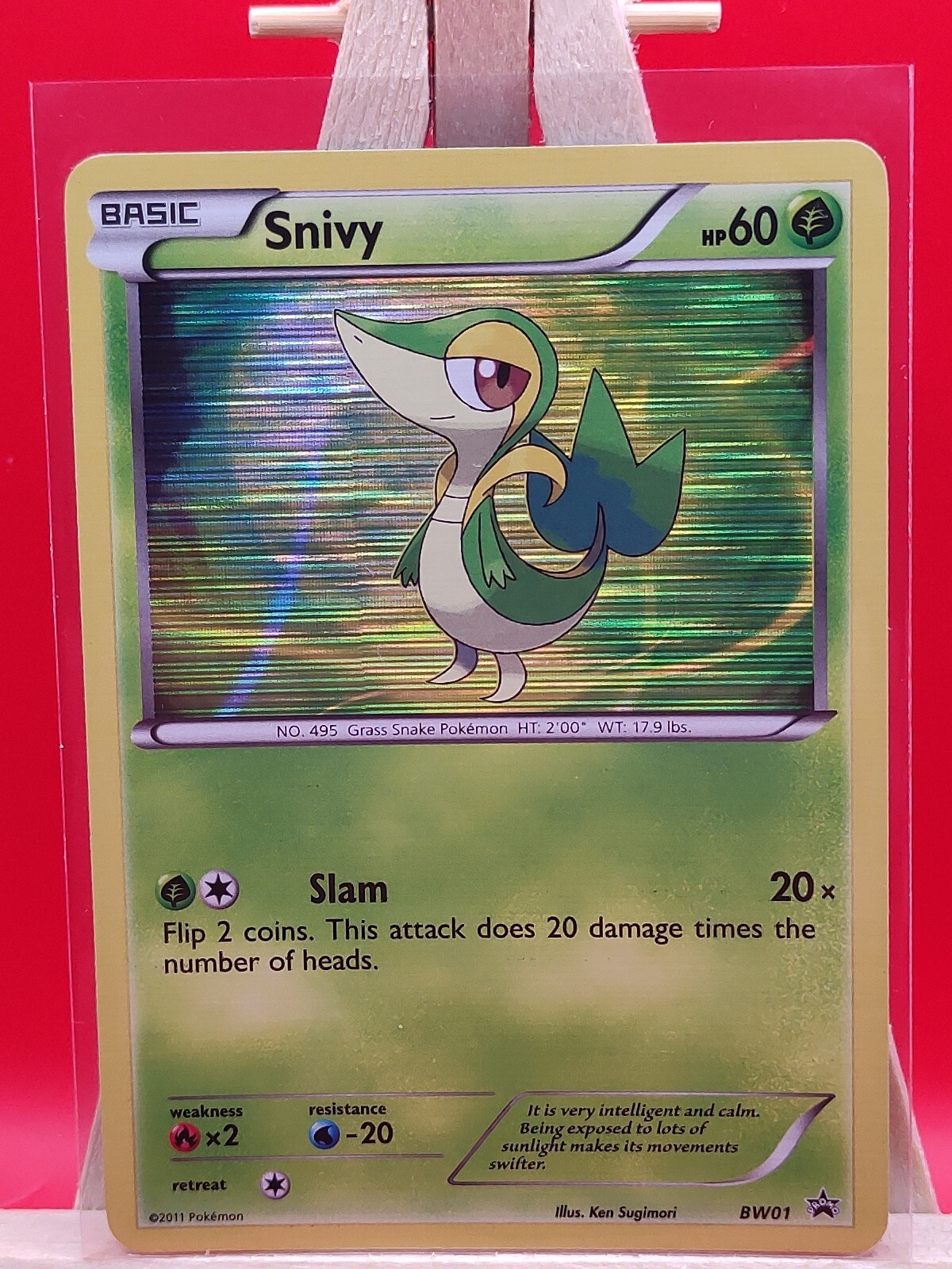 Snivy BW01 Black & White Ultra Rare Holo Black Star Promo Pokemon Card