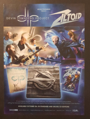 DEVIN TOWNSEND PROJECT ''Ziltoid'' Inside Out ~ Magazine Print/Promo Ad 2014