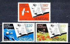 Avions St Exupéry Sénégal 1989 (20) Yvert n° 804 à 806 neufs ** luxe MNH