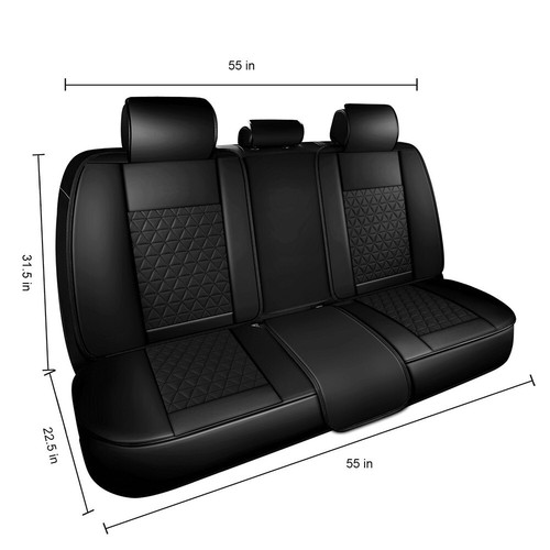 Leather Car Seat Covers Fits Chevrolet Silverado 2009-2024 1500 2500 3500 Pickup - Picture 24 of 30