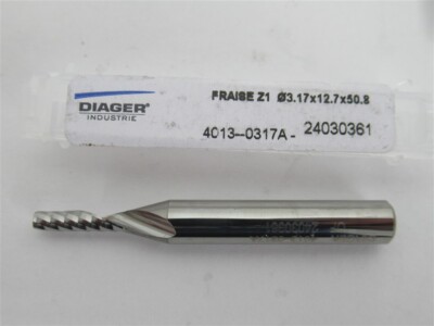 Diager 4013-0317A , 1/8'' Solid Carbide Single Tooth Cutter W/Right Hand Helix