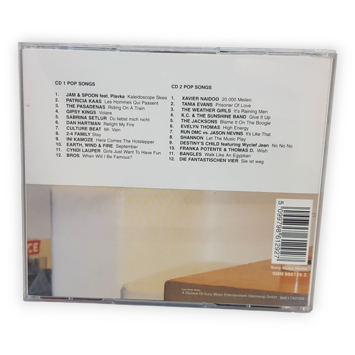 Pop Songs 2 CD Set Album 24 saustarke Hits Sony Culture Beat Cyndi