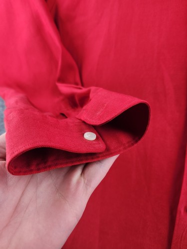 Polo Ralph Lauren BONNARD Silk Cotton Blend XL Red Long Sleeve Button Up Shirt - Bild 4 von 20