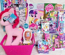 MY LITTLE PONY KIDS EASTER TOY GIFT BASKET TOYS  PLUSH PINKIE FIGURE PLAY SET 