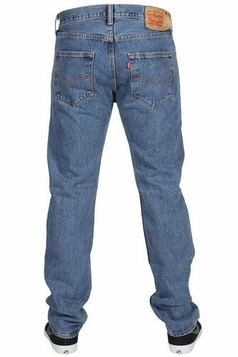 LEVI'S 501 Original Fit Straight Leg Jeans 42 x 32 Button Fly Medium Wash #0193 - Afbeelding 1 van 5