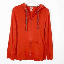 Duluth Trading Lightweight Full Zip Hoodie Women's Medium Orange