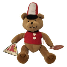 Dakin Applause Nutcracker Bear Plush Stuffed Animal Red Shirt w/ Tags Vintage 8"