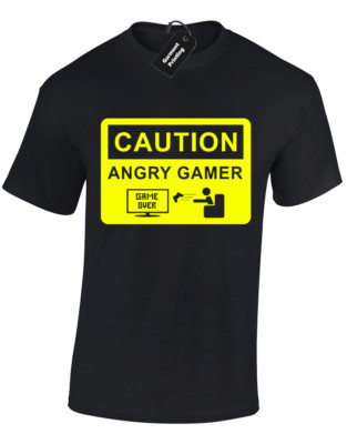 ACHTUNG ANGRY GAMER HERREN T-SHIRT LUSTIG BATTLE GAMING S-5XL