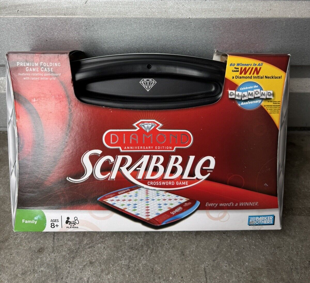 SEALED NEW Scrabble Diamond Anniversary Edition with Folding Case Parker Bros