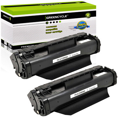 GREENCYCLE 2× C3906A Toner Cartridge Compatible for HP 6L 5L xi se 5L-FS 5L Xtra