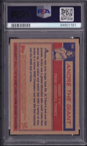 2012 Topps Heritage WWE #58 Andre The Giant PSA 9 - Picture 2 of 2