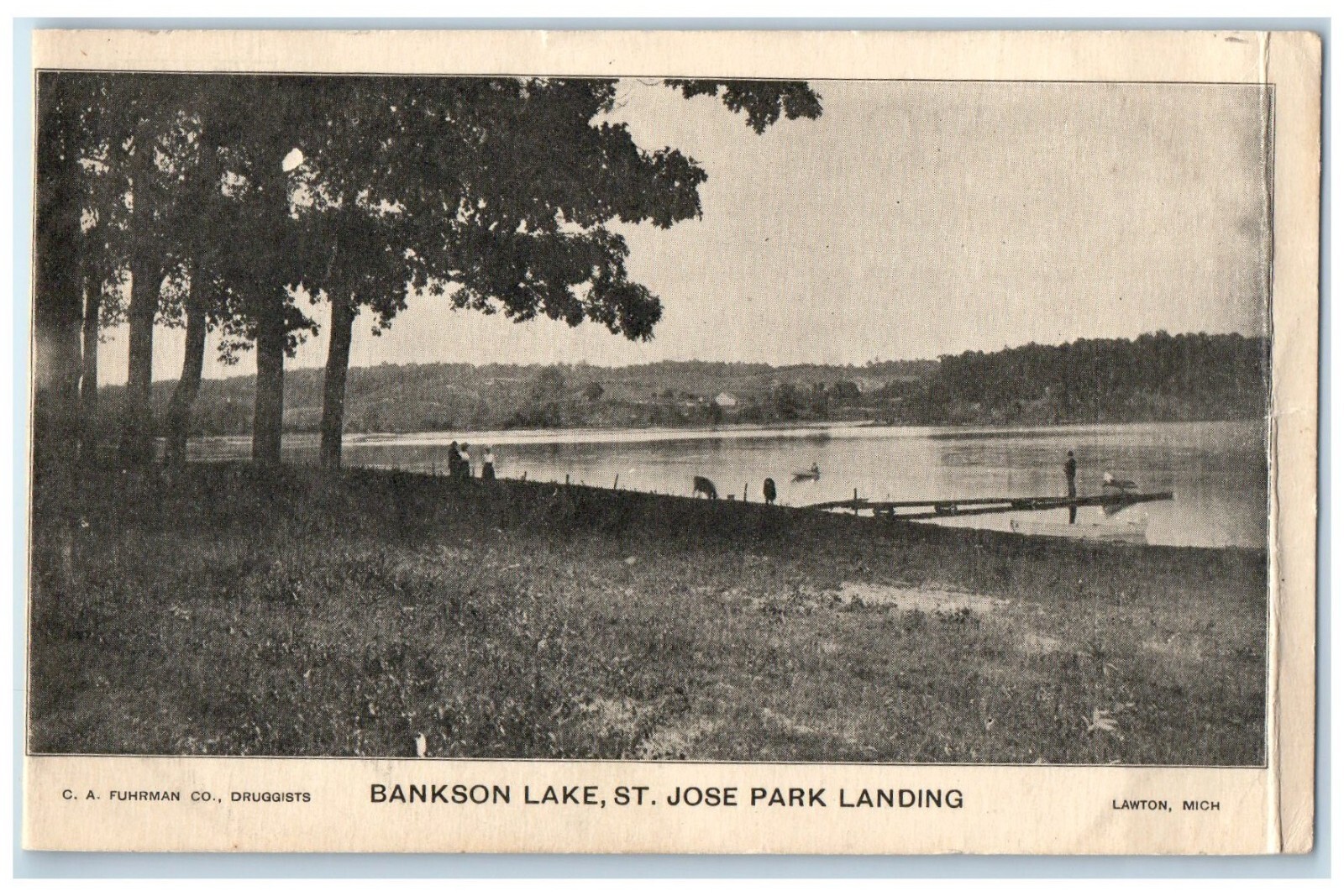 1909 Bankson Lake St. Jose Park Landing Lawton Michigan Vintage Antique