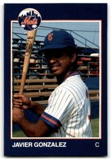 1988 Grand Slam Baseball Card Javier Gonzalez a Columbia Mets #12