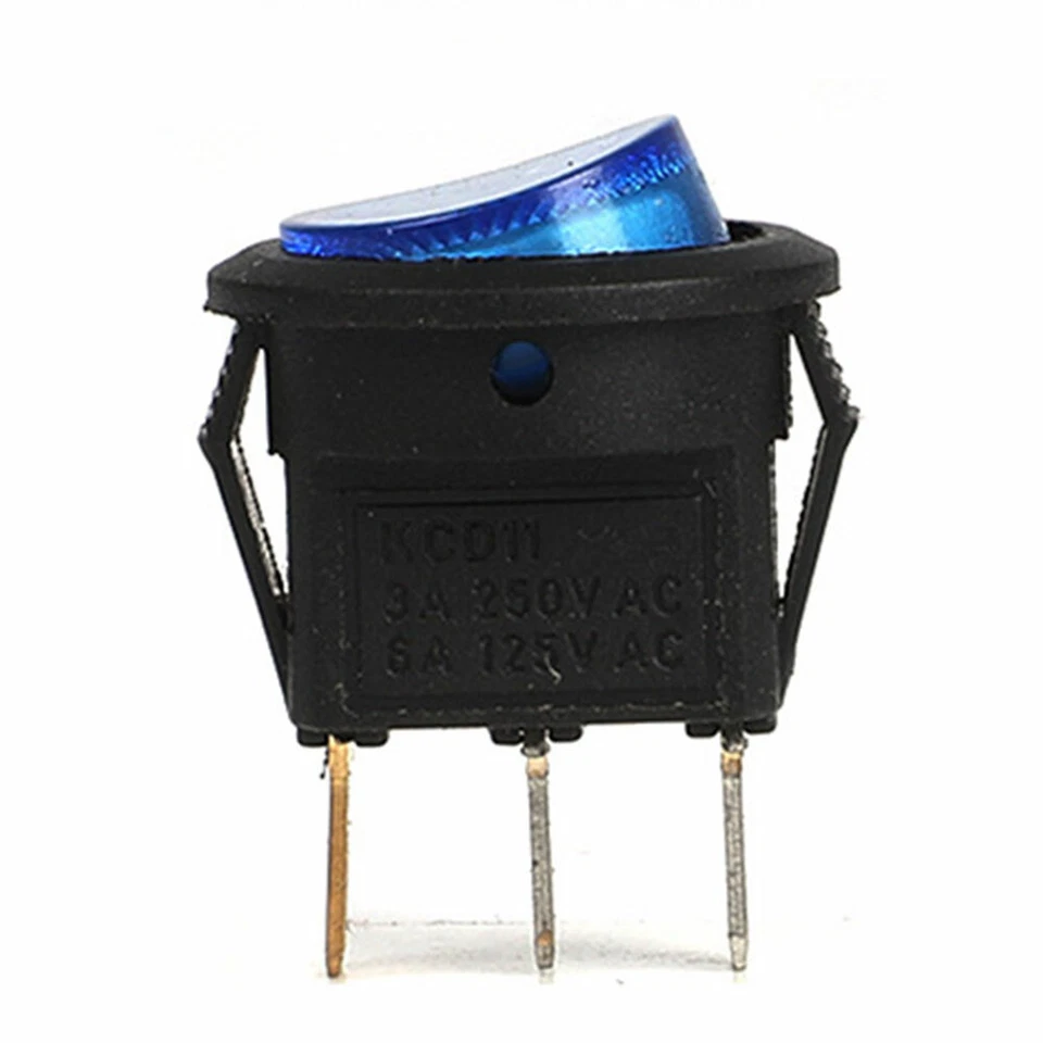 5Pcs/Set 12V 10A Car SPST Auto Marine Boat Round On/Off Waterproof Switch - image 2 of 4