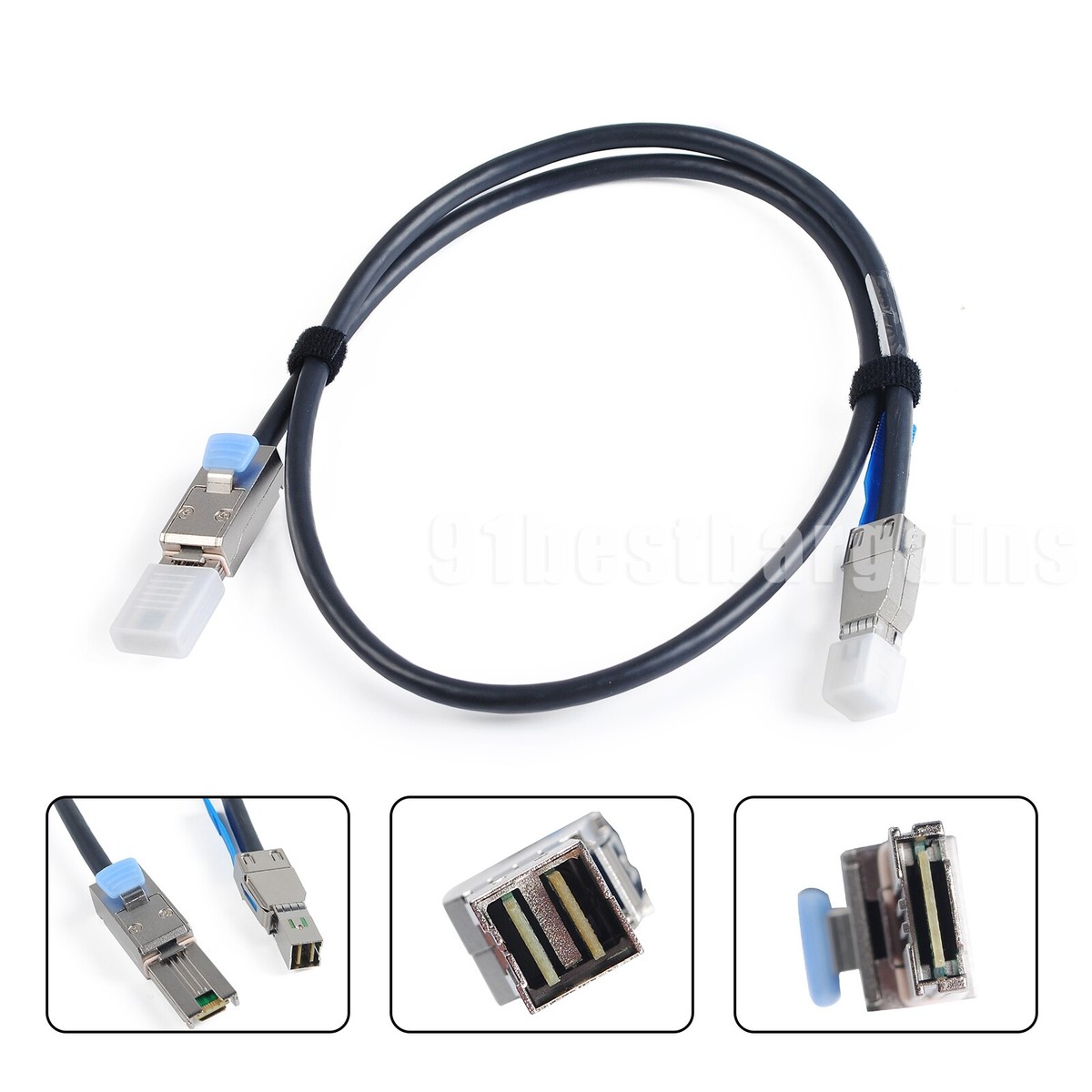  4mm HYB SPLITSOX(先割れタイプ) XS 23cm 6Gbps External Mini SAS HD SFF-8644 to SFF-8088 Hybrid Cable