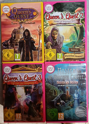 Queen's Quest 1,2,3 + Mystery of Unicorn Castle / 4 Sammlereditionen / PC