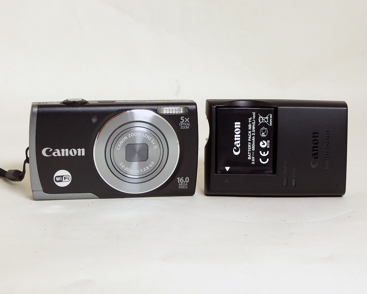 Canon PowerShot A3500 IS 16MP 5x Black HD WiFi Point and Shoot