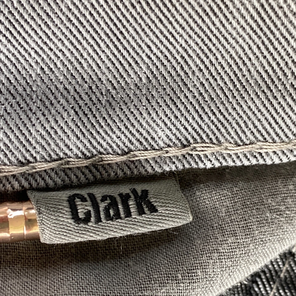 Pantalones de mezclilla para hombre Joker cosidos con doble montura 34x30 gris envejecido vaquero occidental Foto 4 de 4