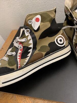 A BATHING APE Converse Collaboration Camo Men Sneakers Japan