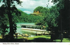 Hawaii Wailua River Boat Kauai Vintage Postcard BS.07