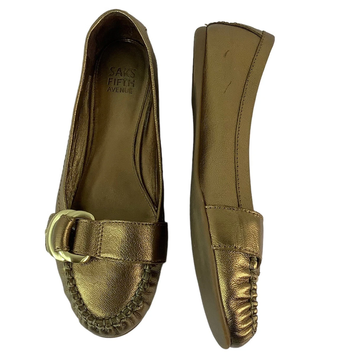 almond toe flat loafers
