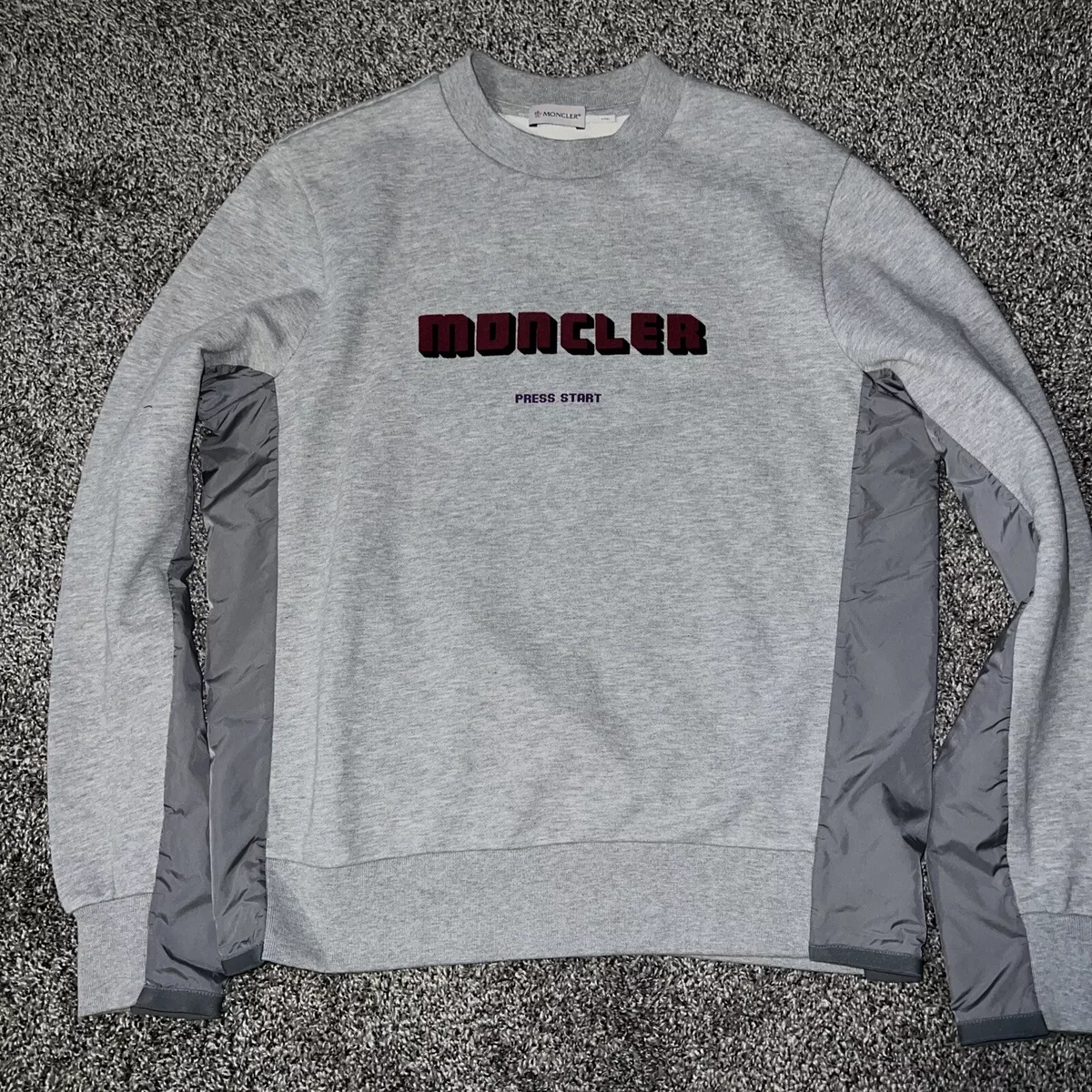 moncler Press Start Crew Neck sweater men s Sz M Gray