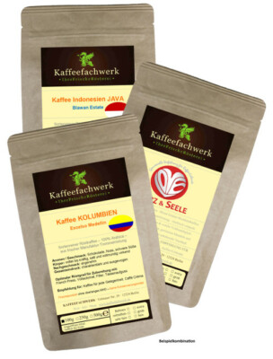 Probierpaket Kaffee nach Wahl 3x100g   Frisch geröstetes Kaffee Probierset