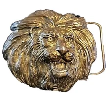 Vintage THE GREAT AMERICAN BUCKLE CO CHICAGO 1979 Lion Belt Buckle #493 Lim Edit