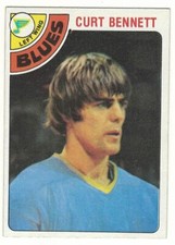 1978-79 TOPPS # 31 CURT BENNETT BLUES HOCKEY CARD - NICE AND NO CREASES !!!
