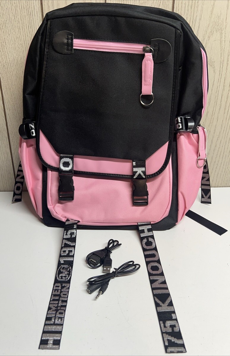 KINOUCHI Limited Edition Pink/Black Multipocket Functional School 