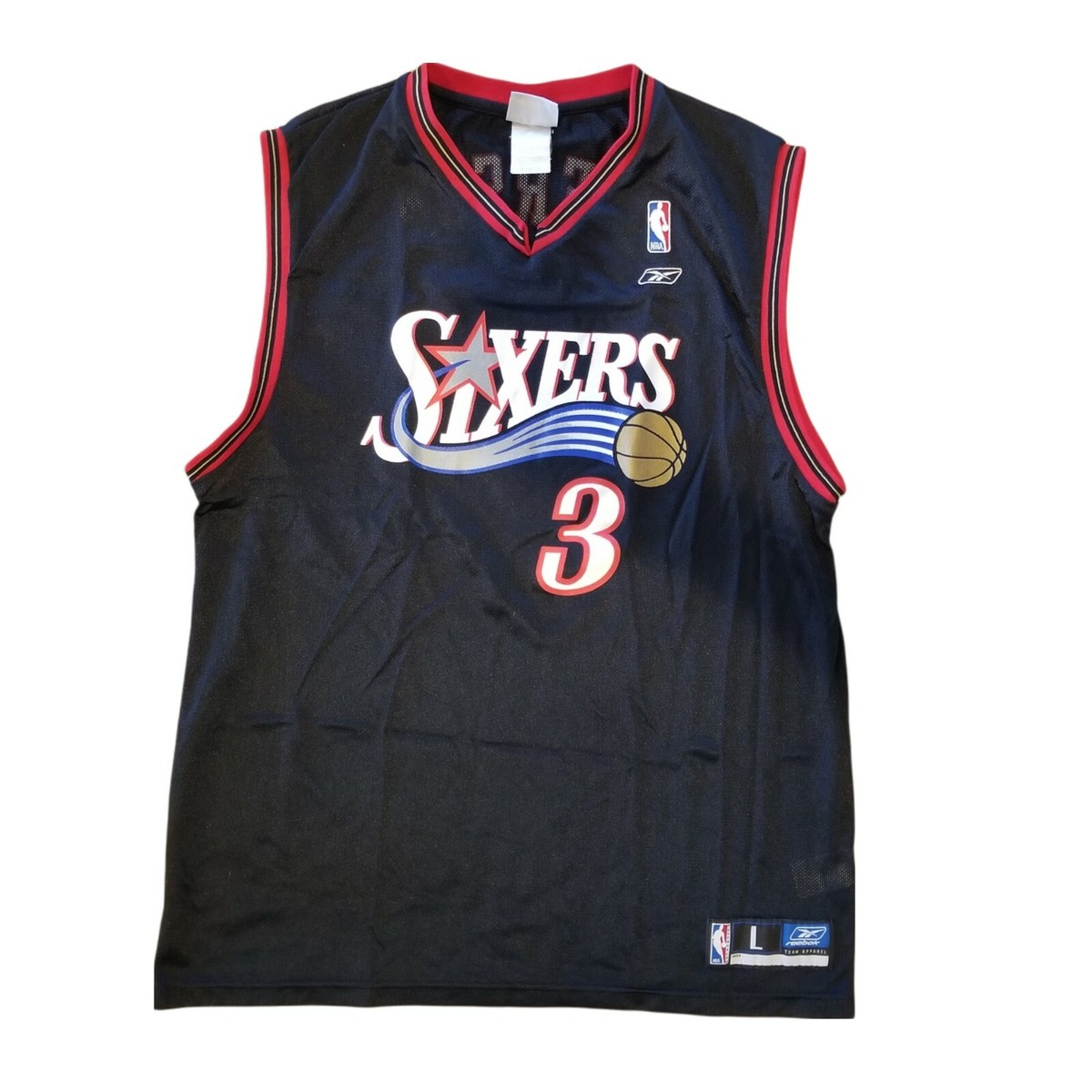 【激レア】NBA 76ers アイバーソン 3 ユニフォーム Reebok XL Vintage Allen Iverson #3 Jersey Philadelphia 76ers Sixers Blue