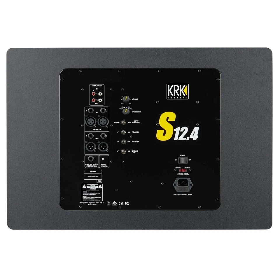 KRK S12 Generación 4 12" Activo Alimentado Estudio Grabación Subwoofer Sub con Cables Foto 4 de 4