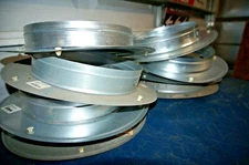 (Lot of 11): Hart Cooley 10" #5410 (x8) + 8" #5408 (x3) Galvanized Ring Collars