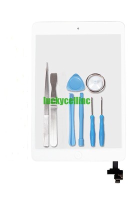 White Glass Digitizer Screen + IC Connector for iPad Mini 2 Retina Display +Tool