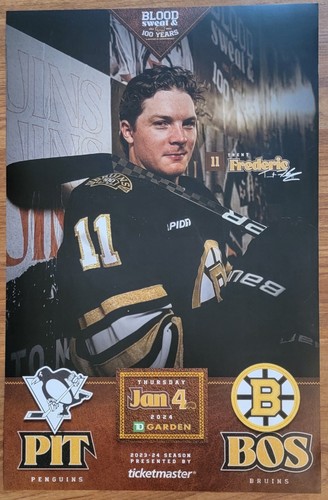 Boston Bruins 2023~2024 Trent Frederic CENTENNIAL Poster - 第 1/2 張圖片