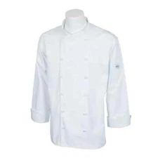 Mercer Culinary M62010WH5X Renaissance Men's White Long Sleeve Chef Jacket - 5XL