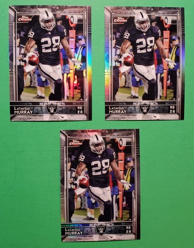 Latavius Murray 2015 Topps Chrome Football Refractors 3-Card Lot #89 Raiders🏈🔥 - 第 1/3 張圖片