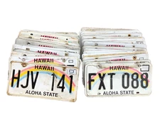 Bulk Lot of 50 Hawaii License Plates - Craft Condition